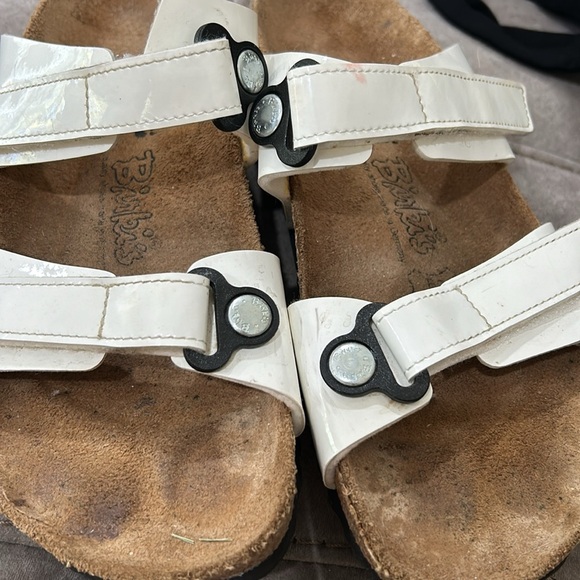 Birkenstock Birki White Madura Velcro Sandals Size 39/8 comfort - Picture 7 of 7